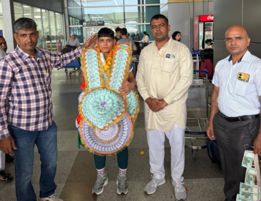 रोहतक की बेटी मुस्कान ने किर्गिस्तान में लहराया तिरंगा। जीता गोल्ड मैडल